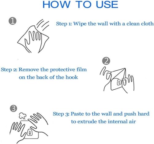 30 Pack Adhesive Hooks for Hanging, 22lb Heavy Duty Wall Hooks, Clear Plastic Sticky Utility Hook for Home Kitchen Bathroom Office Use