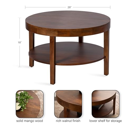 image for Kate and Laurel Talcott Modern Tiered Round Coffee Table, 28 x 28 x 18