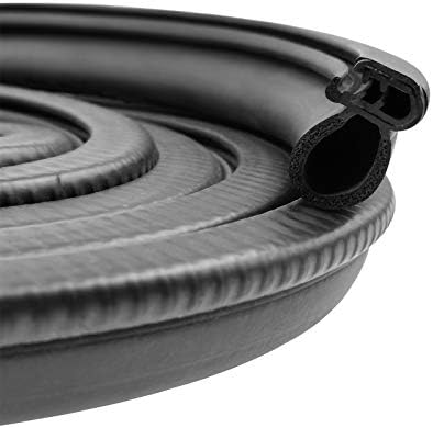 Automotive Door Rubber Seal Trim Seal Strip with Side Bulb for Cars, Boats, Trucks, RVs and Home Applications - PVC Bulb Trim with EPDM Rubber Seal (20Ft)
