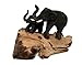 Produktbild Brillibrum Elefant Mutter Kind Baby Holz Unikat Figur Skulptur Glück Deko Afrika Asien Flyer Geschenke Geschenkidee Kinder (Holzelefant - Mutter mit Kind)
