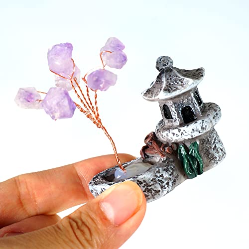 Soulnioi Healing Crystal Amethyst Money Tree Bonsai Tree Feng Shui Tree Ornament for Home Decor Luck Gift - Image 4