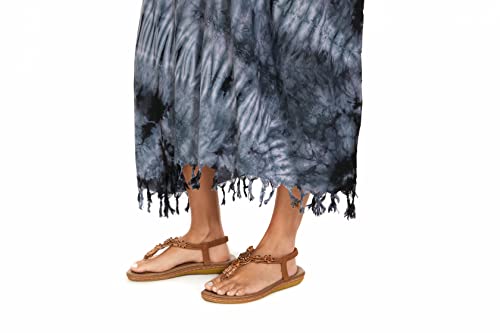 Image of Beautybatik Women Hippie Tie Dye Caftan Kaftan Loungewear Maxi Plus Size Long Dress XL to 4X
