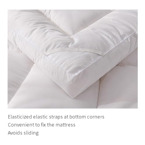 Cubrecolchón extra grueso transpirable con mullido efecto plumas para cama de 120x200 cm 6