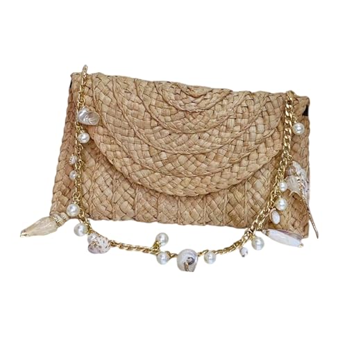 Sac à bandoulière en coton et lin tissé pour femme avec sangle amovible