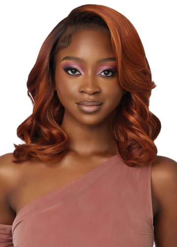 Perruque lace front Outre Jeannie Jet Black 1 avec parfaite ligne de cheveux 33x10