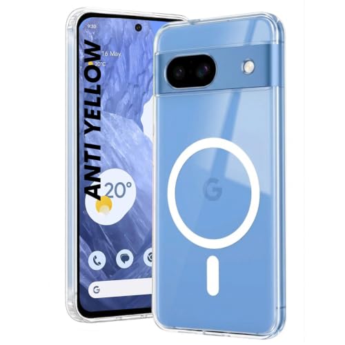 Image of DIZORO Compatible with Google Pixel 8a 5G Back Cover Case Clear,[ Anti Yellow ][Military Grade Protection] Hard PC Back Cover Transparent
