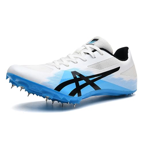 Scarpe di Atletica Leggera 8 Chiodi Unisex Chiodate Scarpe Scarpe per Atletica Leggero Antiscivolo Atletica Spikes Scarpe Sneakers Comode Scarpe Traspiranti Junior Sprint Spikes Salto in Lungo