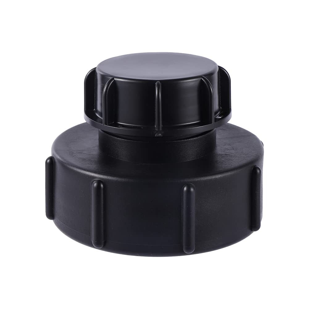 Fogwowo Black Ibc Tank Adapter S100 X 8 To Reduce S60 X 6 Coarse Thread With Tank Cover End Cap Garden Hose Tap Adapter Fittings Tools For Rainwater Tank Barrel Valve