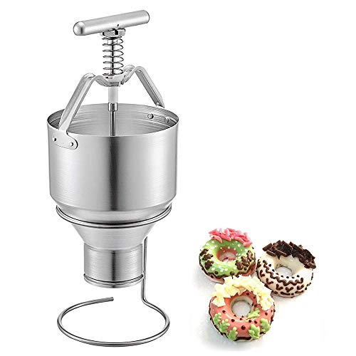 Fayelong 5L Donut Maker, 6 Adjustable Manual Donut Depositor Dropper with Stand, Donut Making Machine Batter Dispenser for Home & Commercial Use