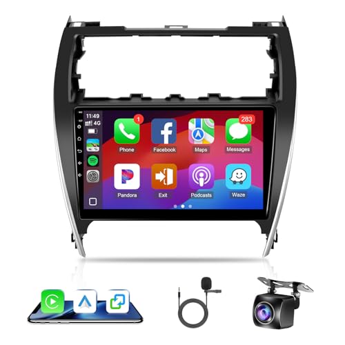 Naifay Android Car Radio for Toyota Camry 2012 2013 2014 (Non-J.B.L&Big Screen) 10.1inch IPS Touch Screen for Camry Car Radio with Carplay Android Auto Bluetooth GPS WiFi Camera +MIC 2G+32G