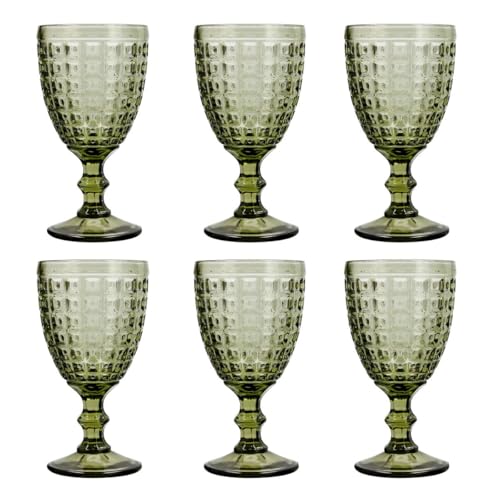 La Bouchée By La Cartuja De Sevilla Alma Set 6 Copas Vidrio 30cl Verde