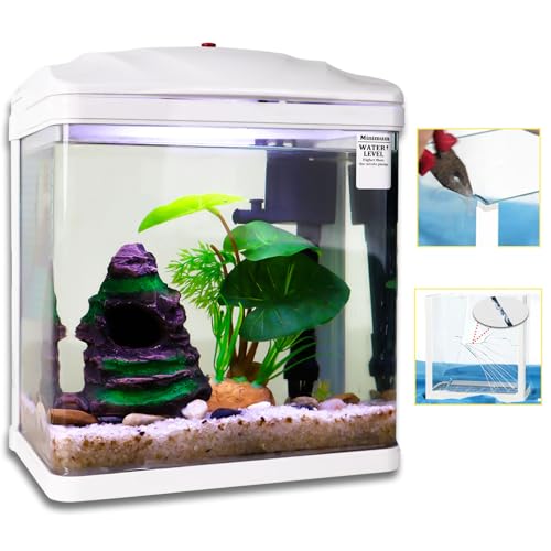 Tararium 2 Gallon Betta Fish Tank,Small Fish Tank With Filter And Led Plant Light And Filter System thumb #6