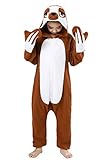 CANASOUR Unisex Anime Halloween Kids Coffee Sloth Onesie For 8-10 Years Girls Boys One Piece Christmas Costume Party Cosplay Pyjamas (8 Years, Coffee Sloth)