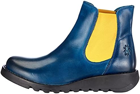 Fly London Women's Salv Chelsea Boot, Royal Blue Mustard Elastic, 8.5 | Image 7