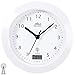 Produktbild Atlanta 4204/0 Wanduhr Baduhr Funk Analog Weiß wassergeschützt mit Thermometer