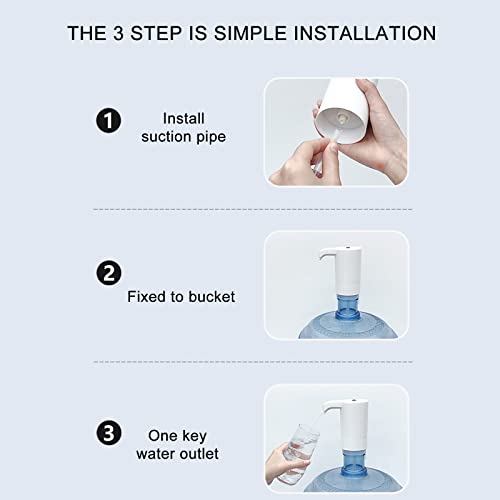 Yydgh Smart Water Bottle Dispenser, Wate Pump 5 Gallon Water Dispenser Automatic Drinking Water Pump Usb Rechargeable Water Jug Pump Dispenser Switch For Universal 5 Gallon Bottle #TOP4