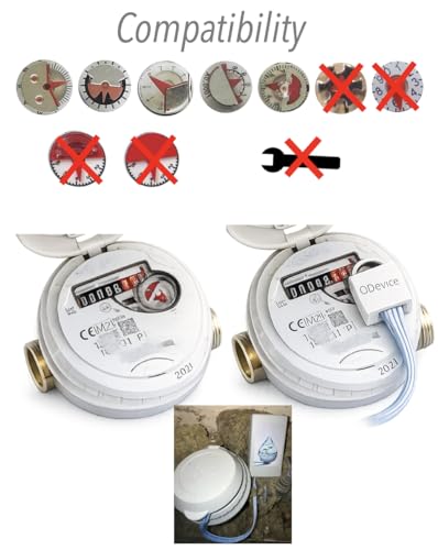 Kit Compteur à Disque Métallique ODevice WiFi Lora pour détection fuite eau