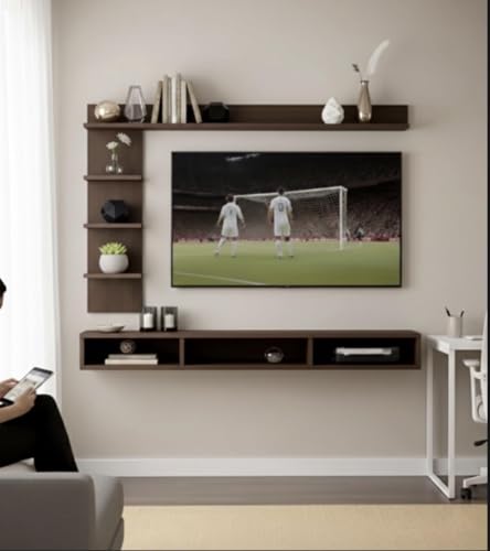 Image of 48 inches Base Tv Unit /Cabinet Set Elegant Home decoret Style Wall Stand Home decore Wall for Living Room | Dining Room | Outdoor | Kid's Room (Mocha Wenge)