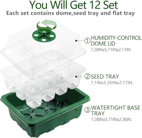 12-Set Seed Starter Kit with Humidity Dome - 50% Off