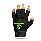 MEMBA Hockey Glove *Eco* Supreme Left Hand, Lycra Scuba Material, Black Green, (M)