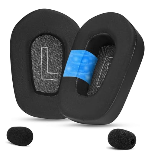 Reposición de Almohadillas Auriculares con Gel Refrescante Compatibles con Logitech G733 G535 G335 Lightspeed Wireless Gaming Headset Almohadillas con Tela de Seda de Hielo Transpirable (Color Negro) miniatura 1