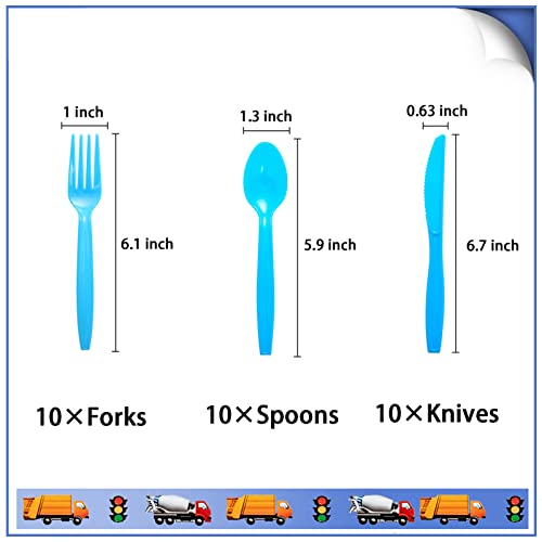 91 Pcs Cars Trucks Transportation Birthday Party Supplies Tableware Set For Boys, Including Paper Plates, Cups, Napkins, Banner, Tablecloth, Cutlery, Traffic Jam Transport Vehicle Party Decorations #TOP5