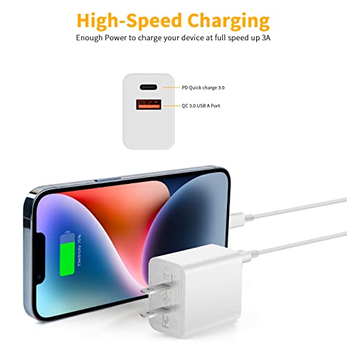 Usb C Charger Block, Apple Watch Se Charger, 2023 Upgrade Dual Port Fast Charging Block Cube Box Brick Plug Adapter Compatible With New Apple Watch Se Series 8 7 6 5, Iphone 14 Pro Max, White #TOP5