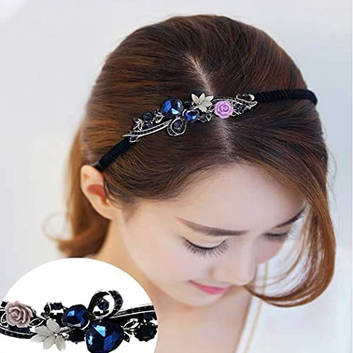 Simsly Crystal Headband With Flower Beaded Metal Hard Headpiece For Women And Girls (Color A) (Type 1) #TOP4