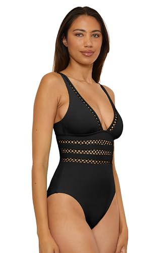 BECCA Women's Modern Edge One Piece Swimsuit, Adjustable, Bathing Suits2