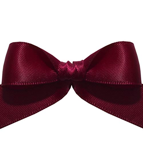 Image of Morex Ribbon 08816 /50-275 Double Face Satin Ribbon, 3 /8 inchx 50 Yd, Wine