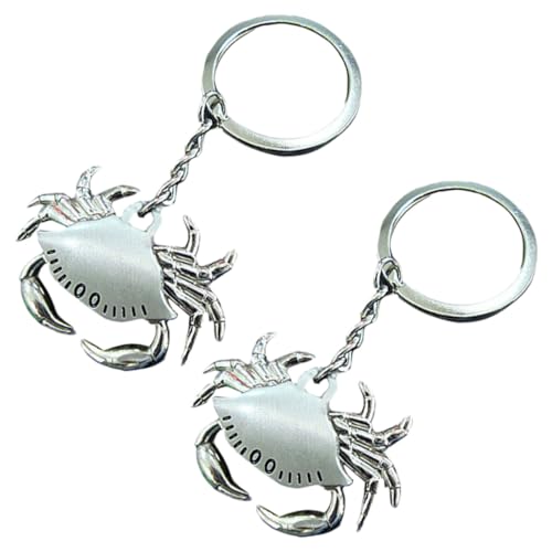FRCOLOR 2 piezas Llaveros de Cangrejo de Aleación de Zinc Anillos Metálicos Elegantes y Resistentes Accesorios Decorativos Prácticos para Llaves de Coche Casa y Bolso Regalo Original para