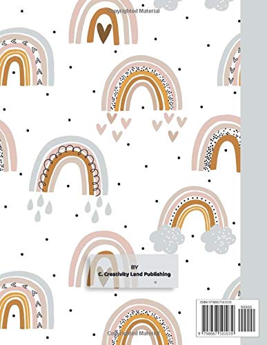 Composition Notebook: Brown Rainbow Notebook College Ruled Composition Book for Teachers Students, Kids and Teens - Image 2
