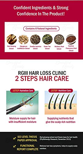 RGIII HAIR LOSS CLINIC SHAMPOO w/A single active panax ginseng root extract for mitigating hair loss and nourishing scalp(520ml/17.58 fl oz.)