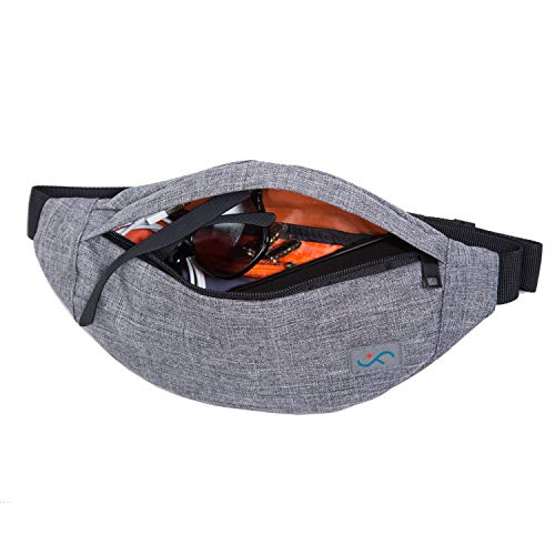 Cook shark Riñonera de Viaje, Riñonera para Hombres y Mujeres, Riñonera, Sling Pocket Super Ligero para Viajes, CWB001-G