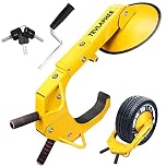 Tevlaphee Wheel Lock - Anti-Theft Car Boot Clamp for Cars, Trucks, SUVs, Campers With Upgraded Dual Lock Adjustable Lug Nuts Cover
