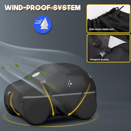 LIBZAKI UTV Cover,420D Waterproof UTV Covers 2-3 Seater/4-6 Seater Heavy Duty for Polaris Ranger RZR Yamaha Rhino Can-Am Commander Defender Maverick X3 Pioneer Kawasaki Mule Sxs Teryx Black-XL