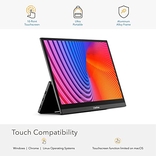 Image of SideTrak Solo Pro 13 inch Touchscreen Portable Monitor for Laptop | 1080p LED Small Laptop Screen Extender with Kickstand | 10ms Response, 60Hz Refresh Rate | USB-C, Mini-HD | 1.6 lbs - 6 Pack