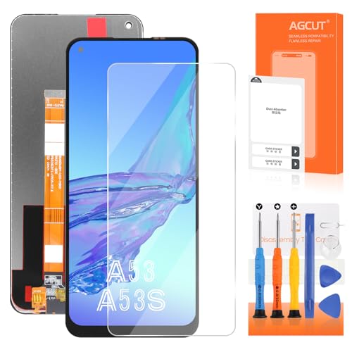 Para Oppo A53 4G LCD Pantalla para Oppo A53/Oppo A53S/Oppo A32/Oppo A33 4G LCD Pantalla CPH2139 CPH2135 Pantalla táctil Digitizer Full Assembly Kit de reparación (negro, no para versión 5G)