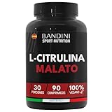 Bandini® L-CITRULINA MALATO 90 Comprimidos 3000mg Por Dosis - Dosis Extra Alta con 1000mg Por Comprimido - L-Citrulina De Fermentación 100% Vegan - Citrulline Malate Tabletas Sin Aditivos y OGM