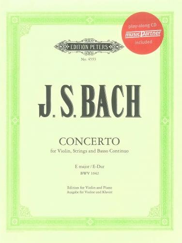Bach: Violin Concerto in E Major BWV 1042 with play-along CD      Sheet music – April 20, 2016
