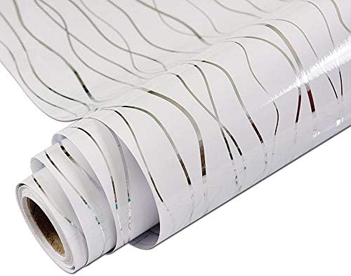 Yenhome 24" x 118" White Contact Paper Removable Wallpaper Stick and Peel White Wall Sticker for Countertops Cabinets Self Adhesive Film for Cabinets Shelf Liner Waterproof Decorative Wall Coverings