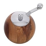 ARTSEWPLY Manuelle Pfeffermühle Holz Kleiner Salz Und Pfeffer Mahlwerk Handkurbel Tragbar Für Camping Grill Küche