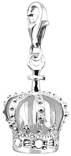 Charm corona de plata Nenalina 713001-000 colgante para collares y pulseras de mujer