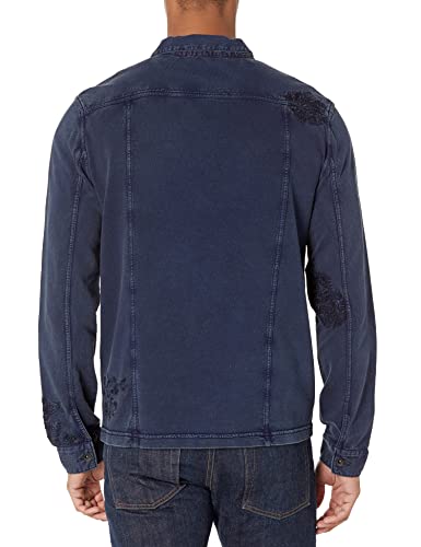 John Varvatos Men's Dalton Ls Trucker Jacket with Mending Details2