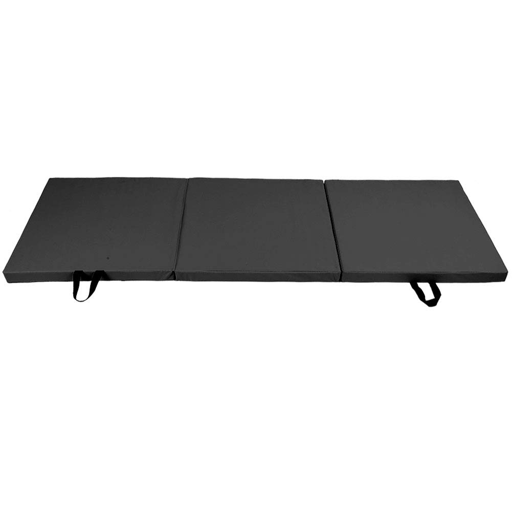 Sport, zusammenklappbar, für Fitnessstudio, Training, Training, Kindergymnastik, Tanz, Fitness, Yoga-Matte, hochwertiges Oxford-Gewebe, verdicktes PE-Schaumpolster, 3-lagig,