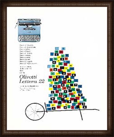 Olivetti Eletrosumma 22 ポスター額装　アートプリント Amazon.co.jp: ポスター ジョヴァンニ ピントーリ Olivetti Lettera22