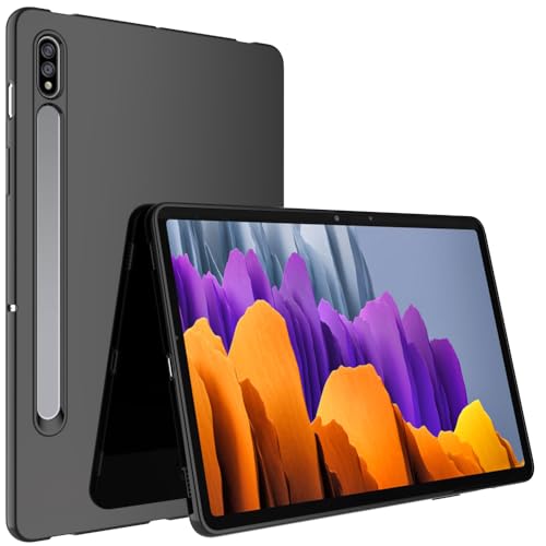 BREPRIO Case for 11 Inch Samsung Galaxy Tab S8 (2022) / Galaxy Tab S7 (2020), [Lightweight + Protective] Shockproof Soft Ultra Slim Cover, Black