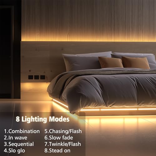 Tira de luces LED 3.3ft blanca cálida con control remoto miniatura 5