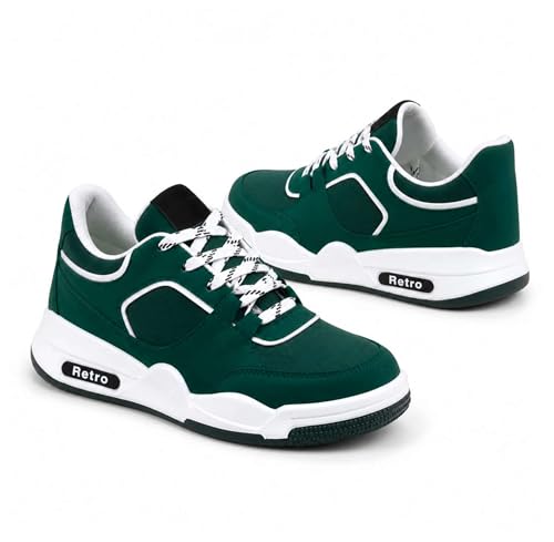 Image of CHICAGO-01 Stylish Casual Mid Top Sneaker and Trendy Shoes with Laces for Men & Boys, Perfect, College, Parties and Outings, Lightweight, Comfortable, and Durable for All-Day Use