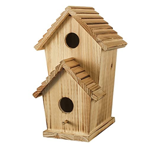 Bird Houses For Outside Bluebird Finch 2 Room Bird Houses For Outside - Up To 2 Bird Families - Large Hole For Their Needs - Perfect For Your Garden #TOP6